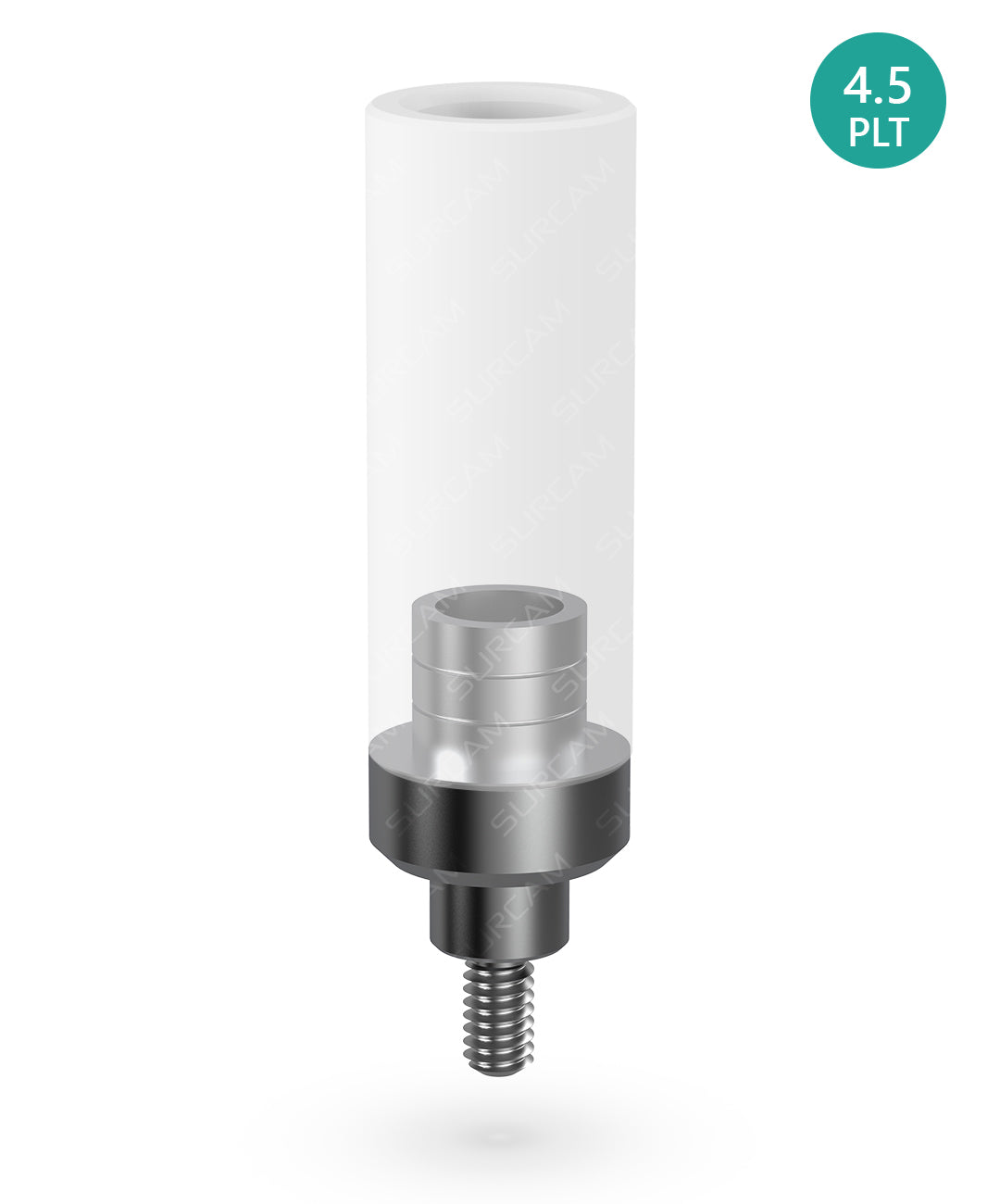 CoCr Plastic Abutment Ø4.5 Round Base