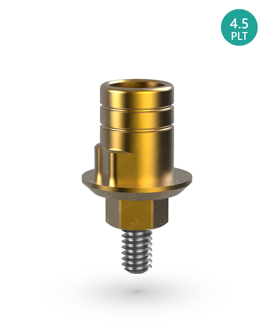 Non Rotational CAD CAM Ti Base Ø4.5 Wide Platform PVD TiN