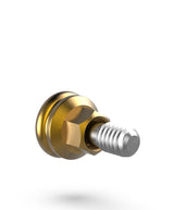 Close-up of conical friction-lock mechanism for overdenture retention