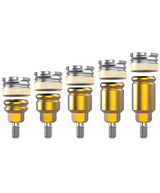 Set of Wise-Lock angled overdenture attachments – 9°, 18°, 30°, 45° options