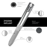 zygomatic dental implant internal hex 2.43 features