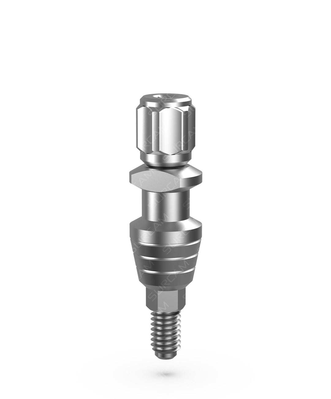 Short open-tray transfer for Internal Hex 2.42 with long access screw