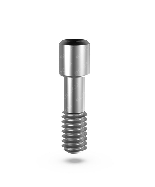 Implant abutment screw for internal hex abutments