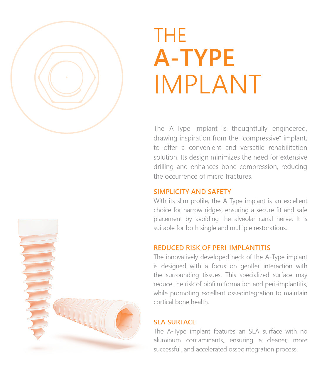 A-Type compressive dental implant Advantages