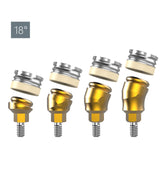 Angular Wise-Lock Angled overdenture attachment options18° for divergence correction