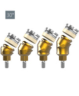 Angular Wise-Lock Angled overdenture attachment options30° for divergence correction