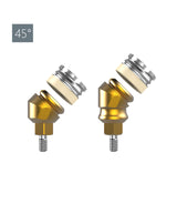 Angular Wise-Lock Angled overdenture attachment options 45° for divergence correction
