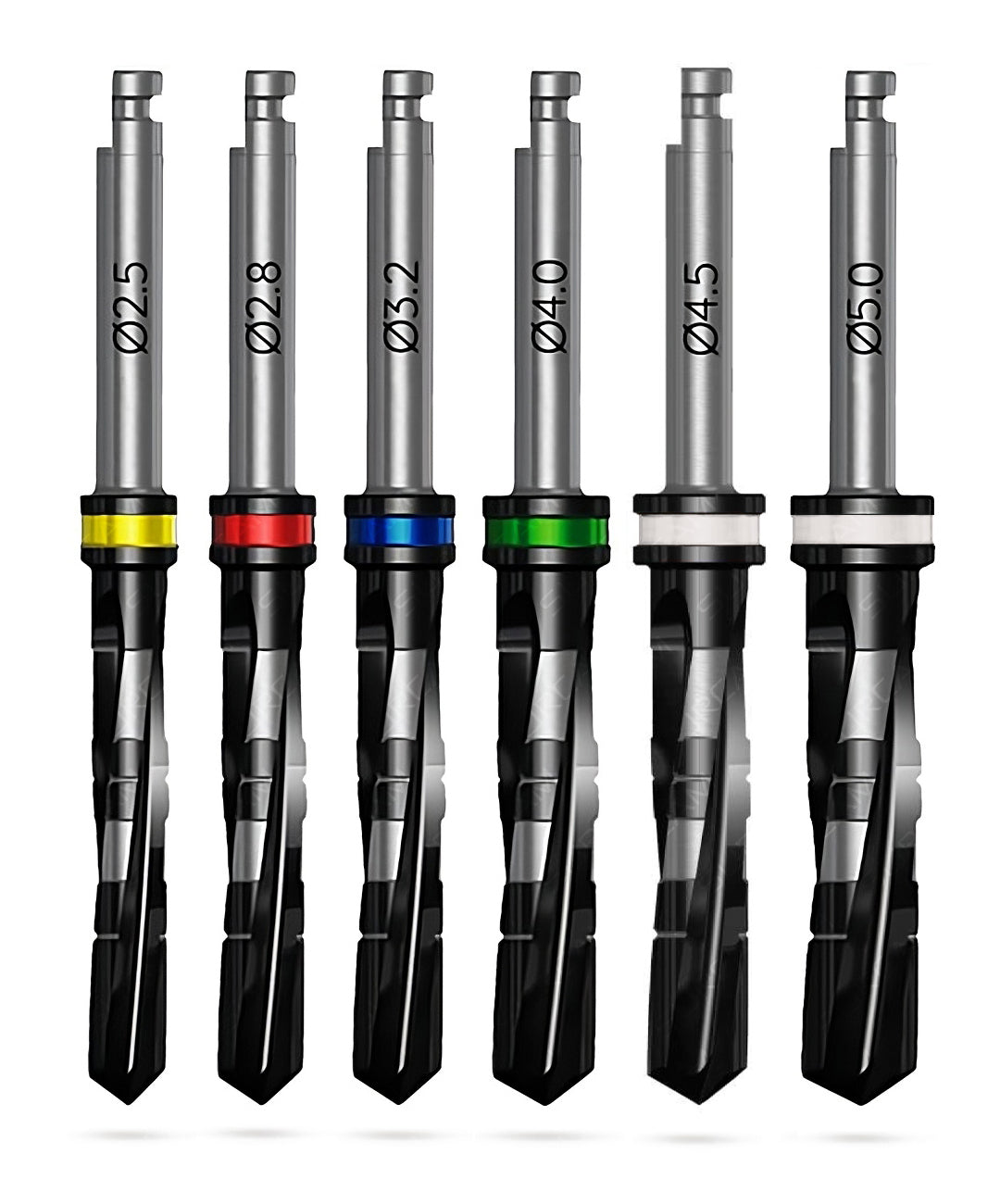 Premium coated dental implant drillד with 16 mm depth marking – DNT2 series