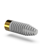 C-Type tissue level implant with gold PVD neck