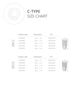 C-Type Implant Size Charts 2