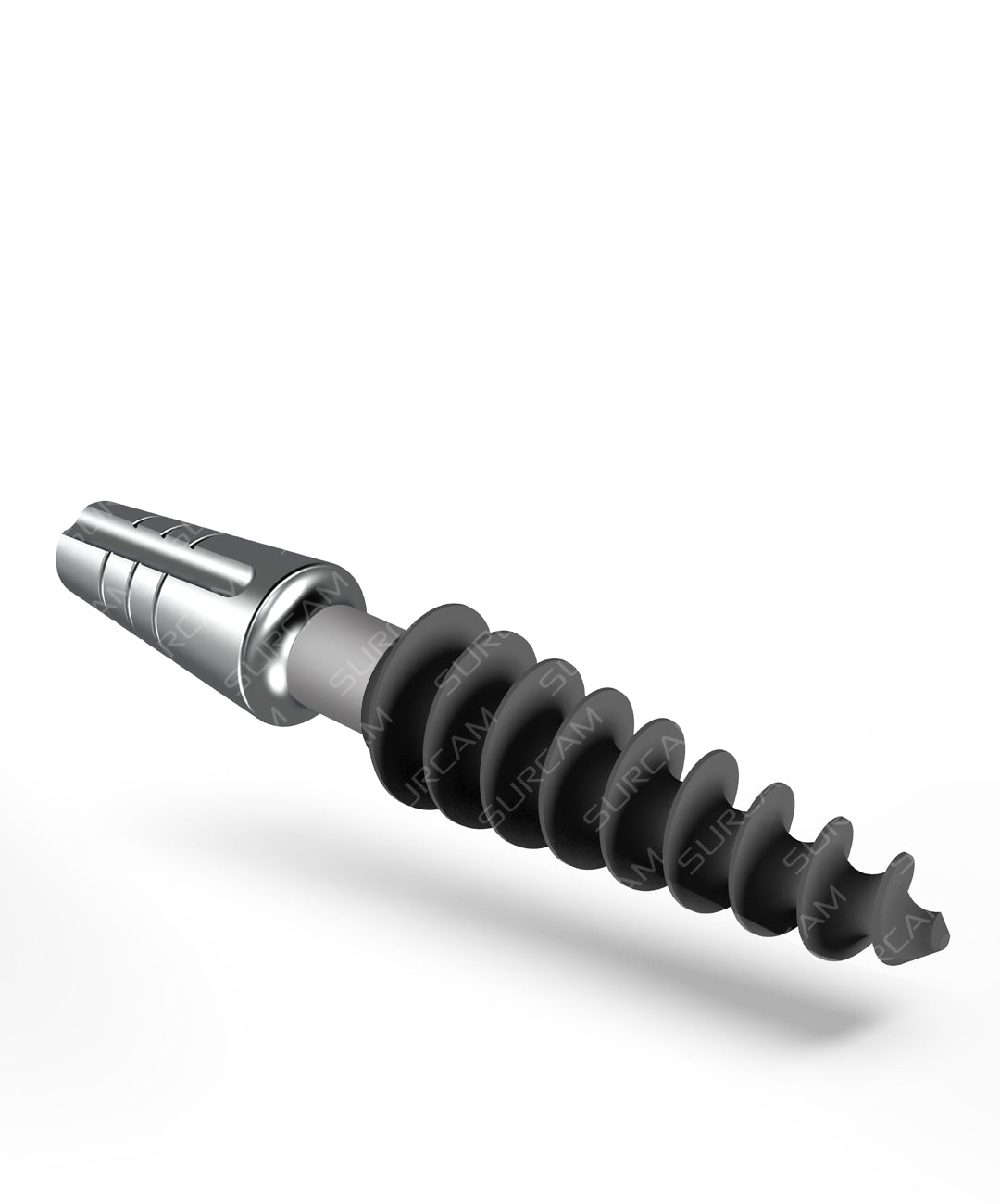 Surcam Compressive one-piece immediate-load dental implant for narrow ridges side view 2