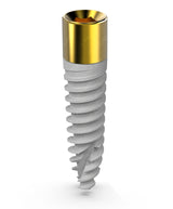 Pterygoid dental implant for posterior maxilla with TiN-coated neck