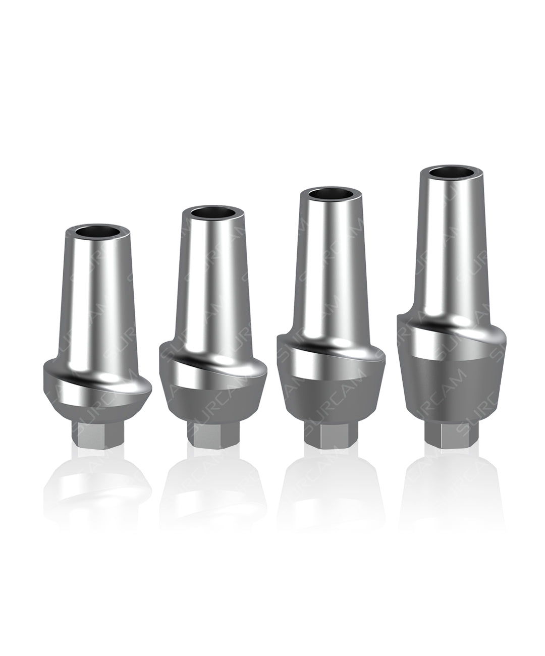 Wide 4.5 straight abutment GH 1–4 mm for cement-retained crowns