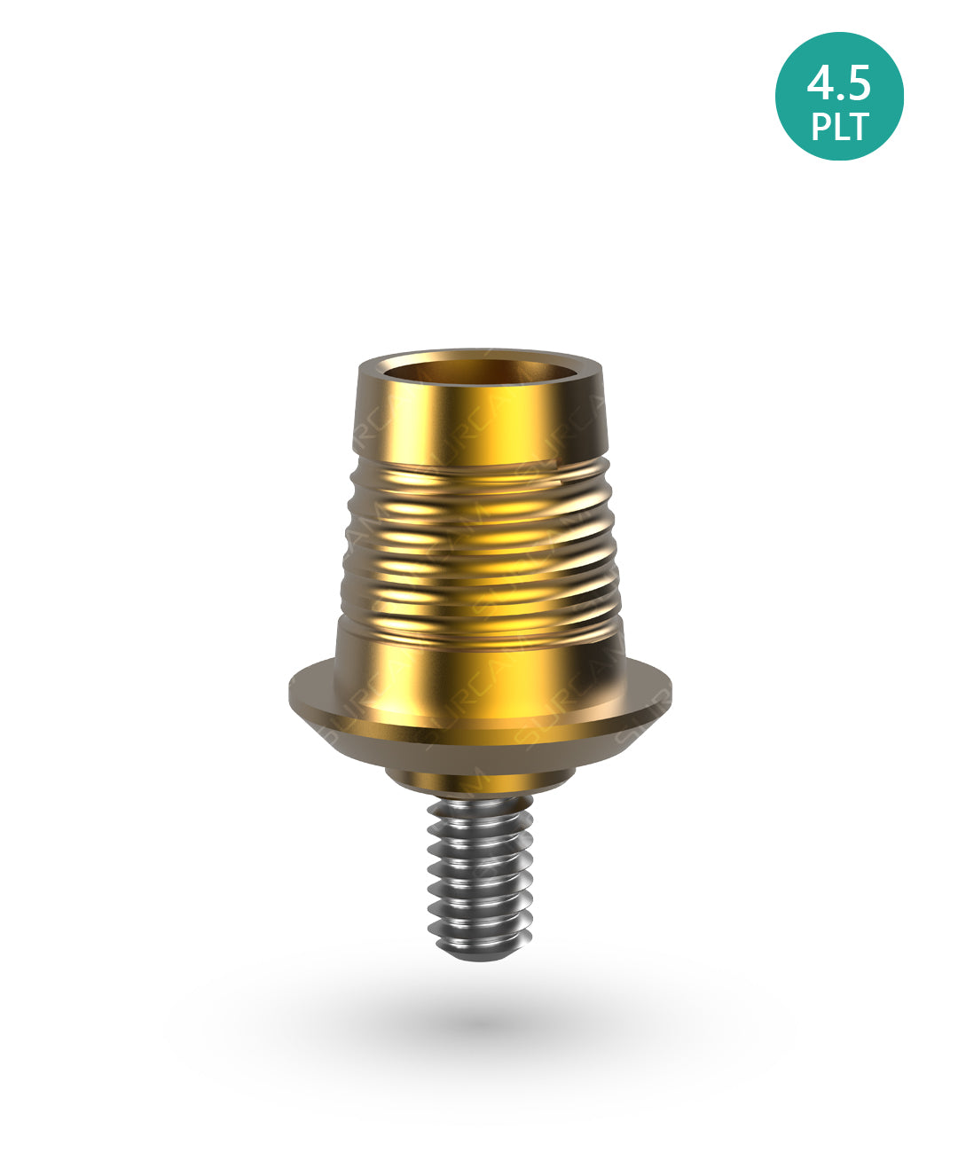 Rotational CAD CAM Ti Base Ø4.5 Wide Platform PVD TiN