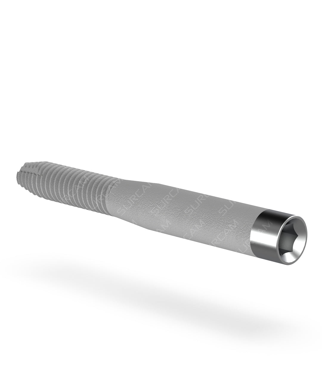 Surcam zygomatic dental implant anchored in cheekbone for atrophic maxilla side view