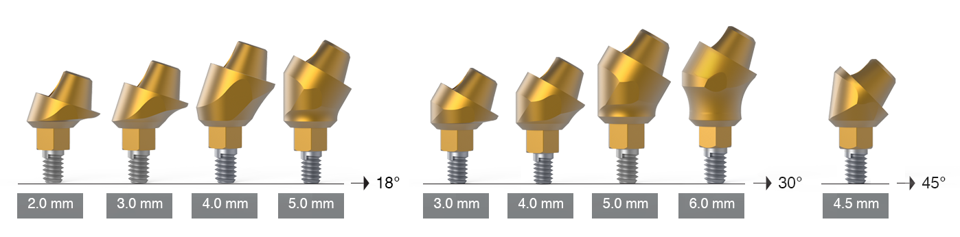 angular multi unit abutment prime coating internal hex 2.42 line