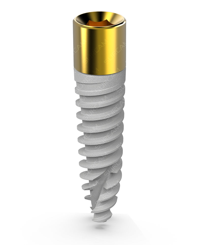 Pterygoid dental implant 4 mm TiN neck internal hex 2.43