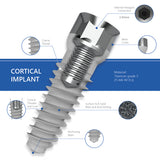 sc-type cortical dental implant internal hex 2.43 features