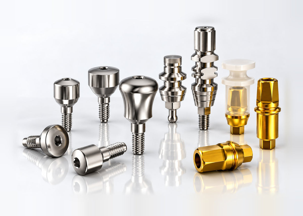 Surcam healing abutments, impression copings and Ti-Bases