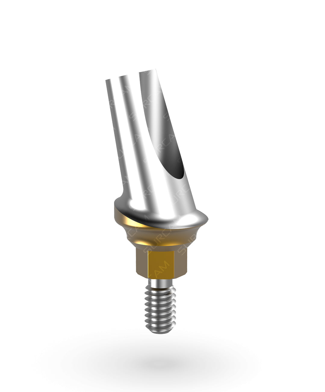 Grade 5 titanium angled concave abutment, prosthetic screw included