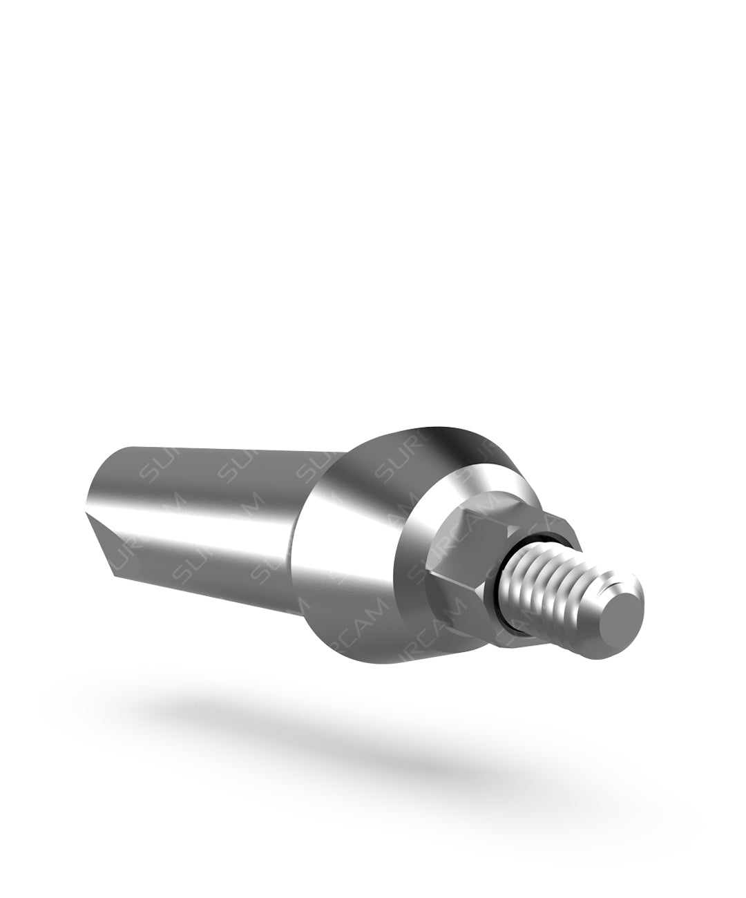 Angled abutment shaping emergence profile for esthetic tissue contour