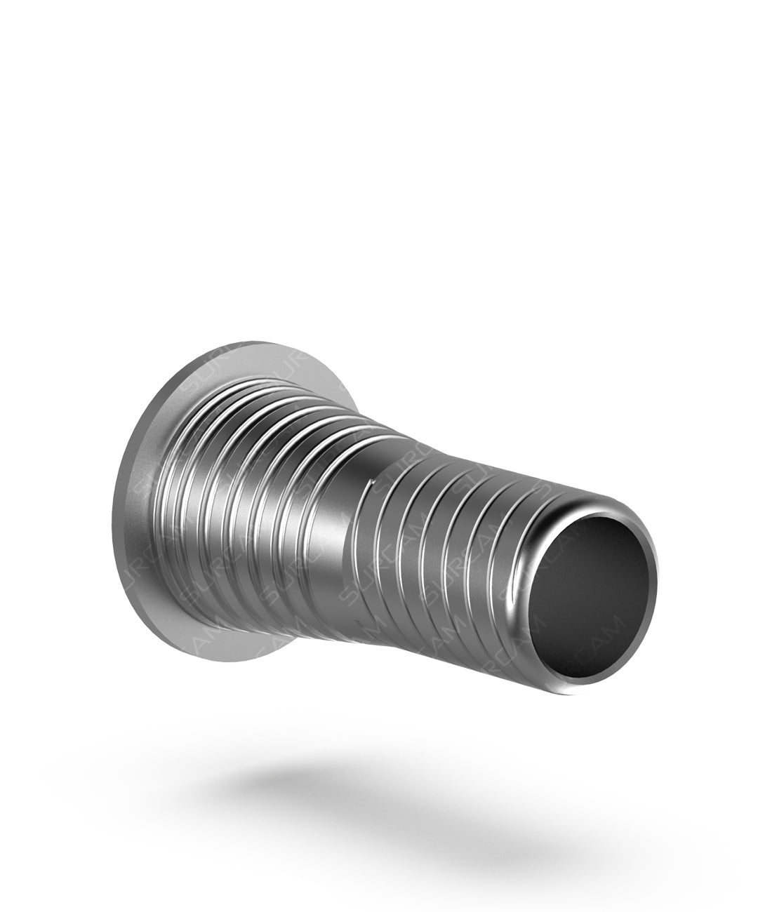 Prime MU long titanium sleeve creating cleansable emergence for screw-retained framework