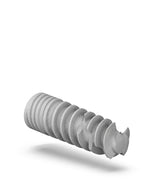 Surcam S-Type spiral implant macrothreads and SLA surface detail