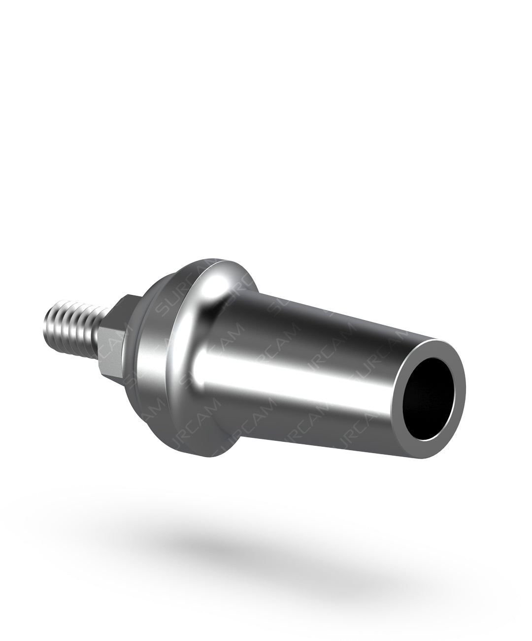 Wide 4.5 straight concave abutment with abutment screw, IH 2.42 compatible
