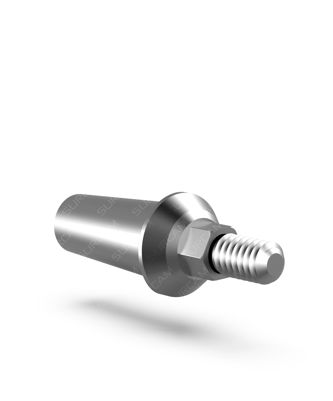 Straight transmucosal abutment enabling clean, esthetic emergence