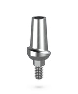 Straight wide-platform 4.5 abutment in Grade 5 titanium with screw