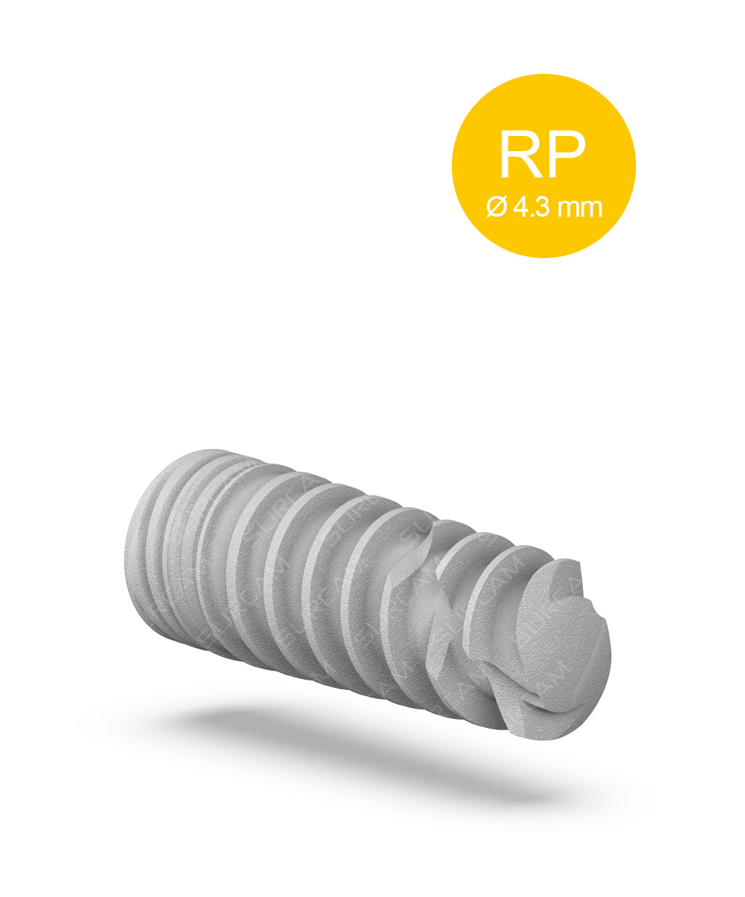 sla surface micro-threads conical implant rp 4.3